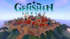 400 óra alatt építették fel Minecraftban a Genshin Impact fővárosát kép