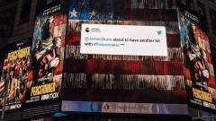 Egy Peacemaker reklámnak köszönhetően a te tweeted is kikerülhet a Time Square egyik képernyőjére kép