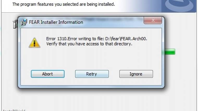 F.E.A.R. telepítési segédlet Windows 7 rendszerhez! bevezetőkép
