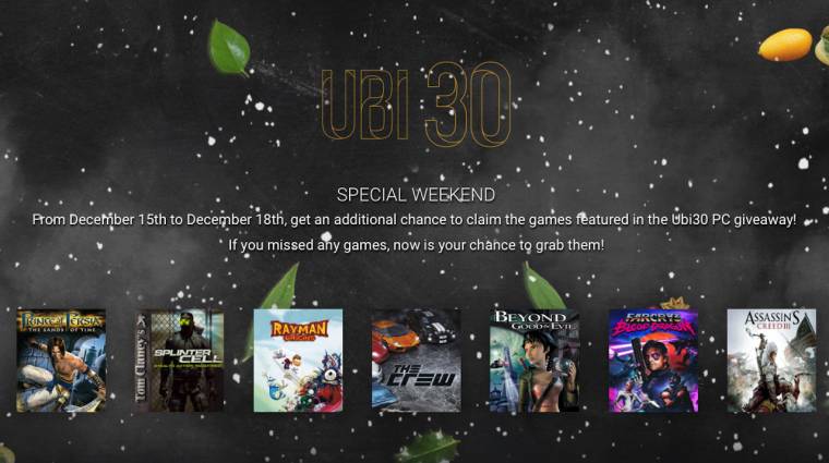 Ubi30 - az összes játék újra ingyenes bevezetőkép