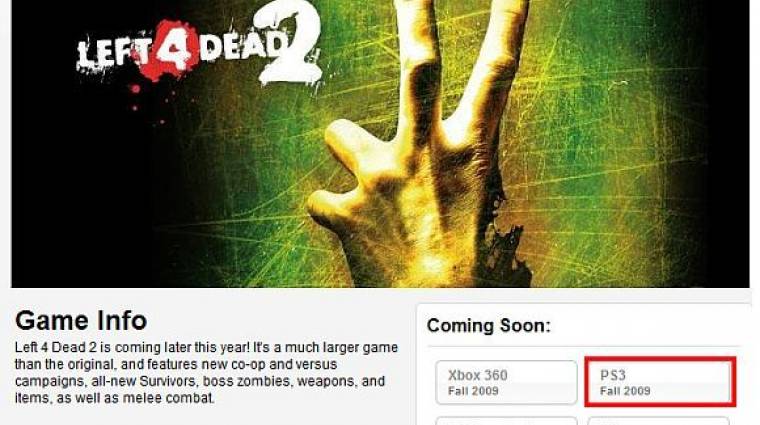 Left 4 Dead 2 - Tervben a PS3-as verzió? bevezetőkép