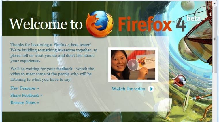 Napi tipp: Firefox 4.0 - mozgatható menügomb kép