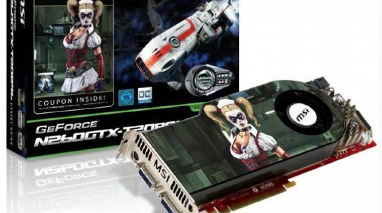 MSI GeForce GTX 260 videokártya Harley Quinn testével bevezetőkép