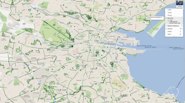 Biciklis-útvonalakkal újított a Google Maps kép
