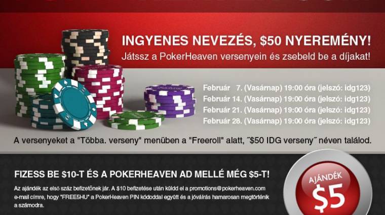 Poker Heaven - Vasárnapi ingyenes versenyek a GameStar támogatásával bevezetőkép