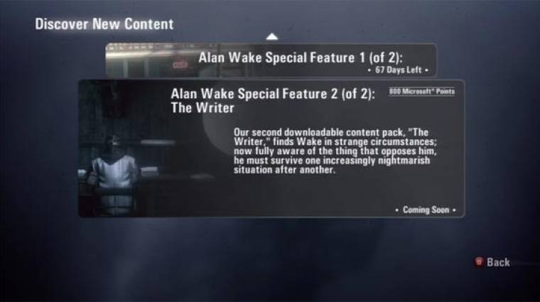 Alan Wake - The Writer DLC bedátumozva bevezetőkép
