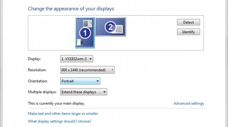 Napi tipp: monitor beállítása álló módban kép