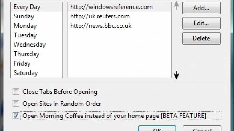 Napi tipp: Morning Coffee - több kezdőlap Firefoxban kép