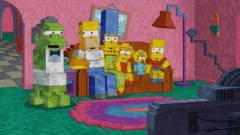 A The Simpsons a Minecraft előtt tiszteleg kép