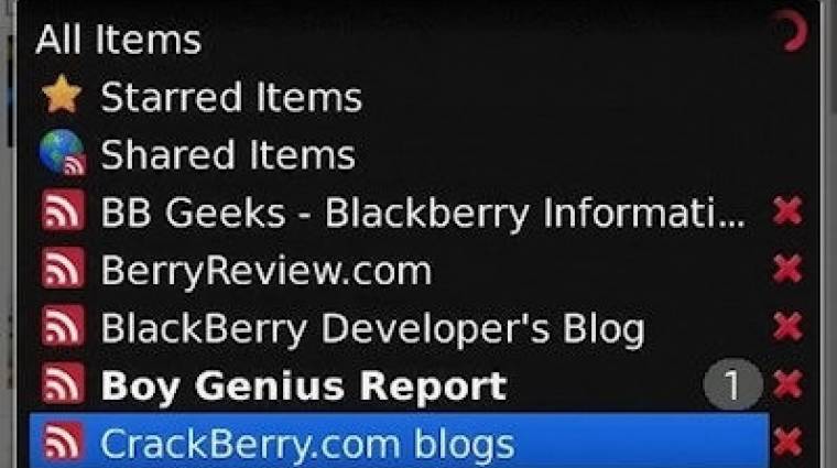 BerryReader: remek RSS-olvasó Blackberry-kre kép