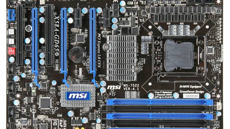 MSI X58A-GD65 alaplap: Intel X58 lapkakészlet elfogadható áron kép