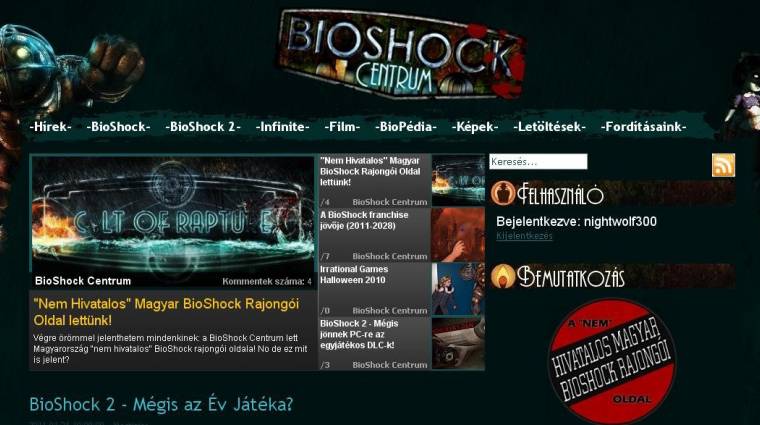 Magyarország első számú BioShock rajongói oldala! bevezetőkép