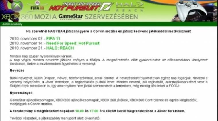 XBox 360 Mozi második menet - Need for Speed Hot Pursuit bevezetőkép