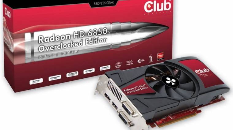 OC-változatú Radeon HD 6850 a Club 3D-től is kép