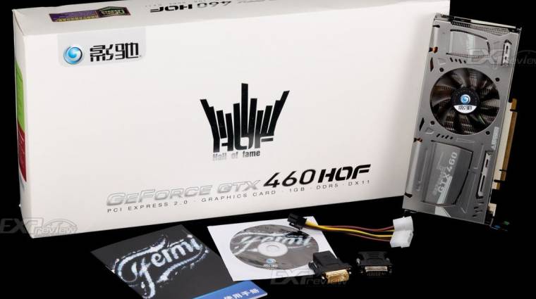 Galaxy GeForce GTX 460 Hall of Fame, fehérben kép