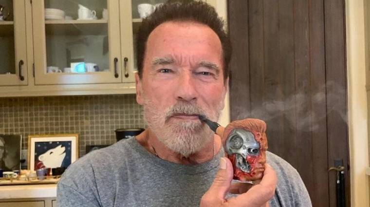 Egy rajongó terminátoros pipát faragott, amire Arnold Schwarzenegger le is csapott bevezetőkép