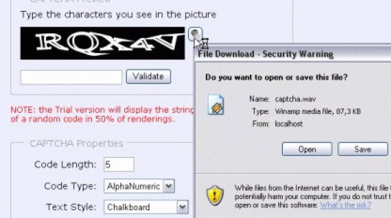 Kutatók feltörték a cégóriások CAPTCHA hangkódjait kép