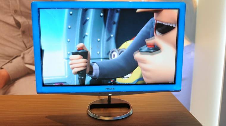 Kék kávával pihenteti szemünket a Philips új, 3D-s monitora kép