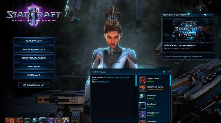 Átalakítás alatt a StarCraft II kezelőfelülete bevezetőkép