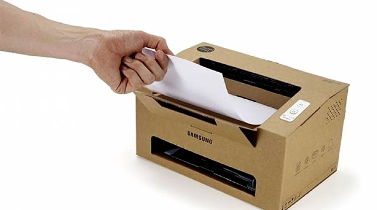 Samsung nyomtató, kartondobozból kép