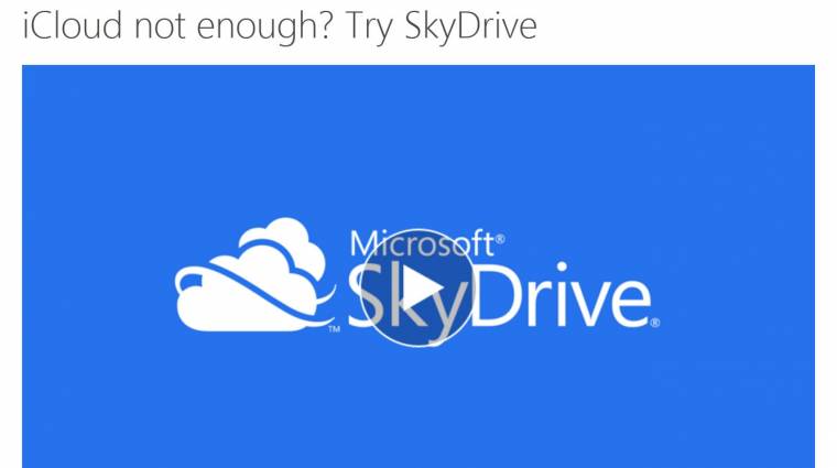 Microsoft: nem elég az iCloud? Itt a SkyDrive... kép