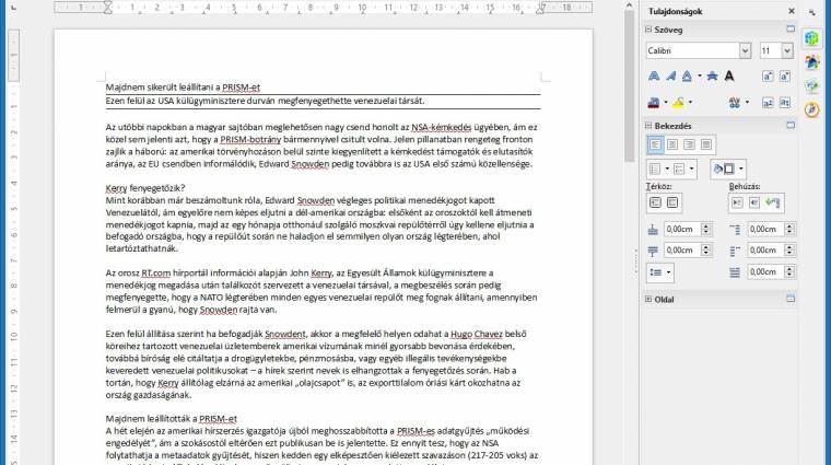 Megérkezett a LibreOffice 4.1 kép