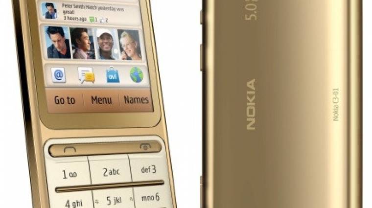 Aranyban fürdik a Nokia C3-01 Gold Edition kép