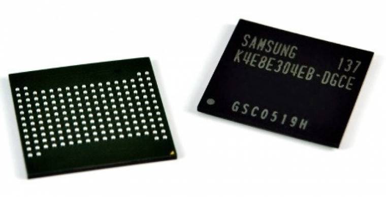 Samsung LPDDR3 DRAM chipek