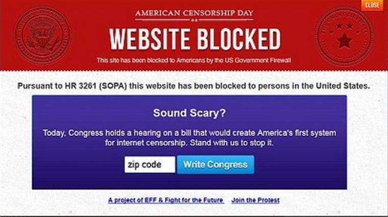 SOPA/PIPA - az elsötétítéses tiltakozás eredménnyel járt bevezetőkép