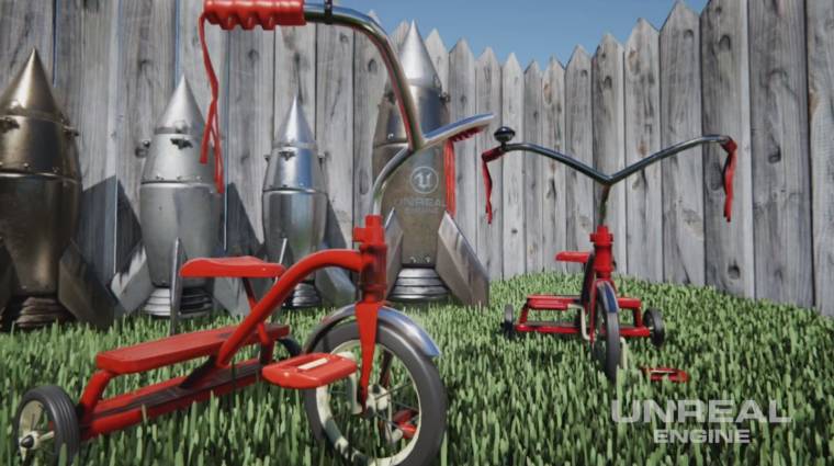 Unreal Engine 4 - két csillogó tricikli bevezetőkép