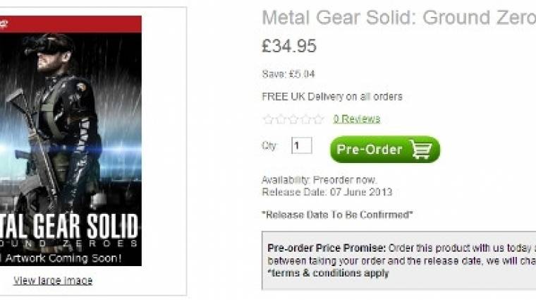 PC-re is várható a Metal Gear Solid: Ground Zeroes? bevezetőkép