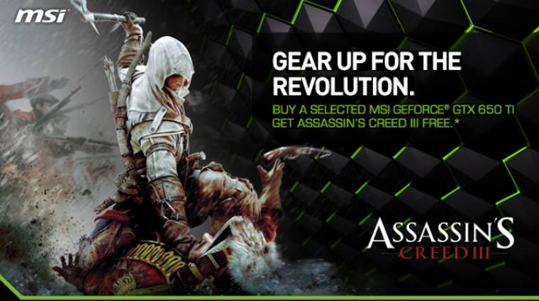 Ingyen Assassin's Creed III az MSI GeForce GTX 650 Ti-hoz kép