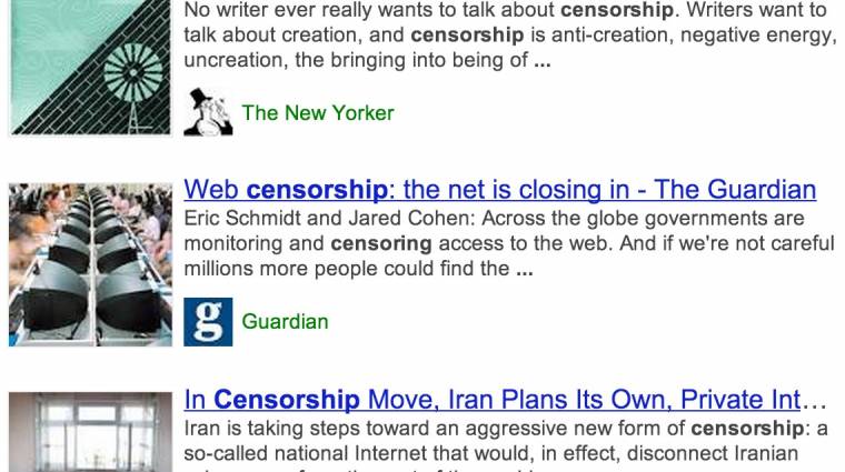Google: reflektorfénybe a belemenős cikkeket kép