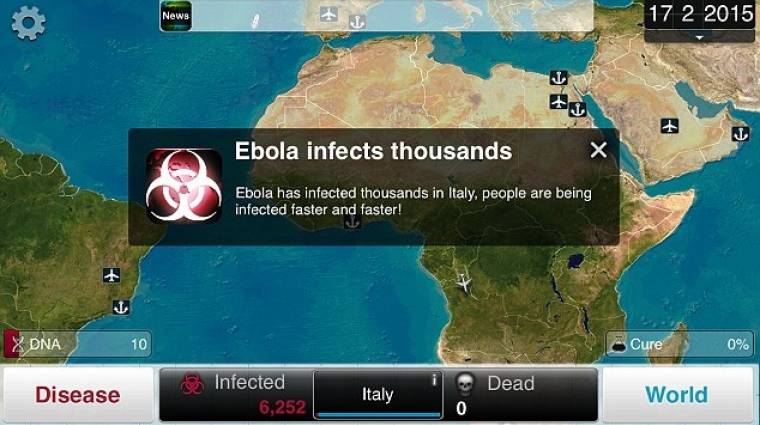 Plague Inc. - az ebola megdobta az eladásokat bevezetőkép