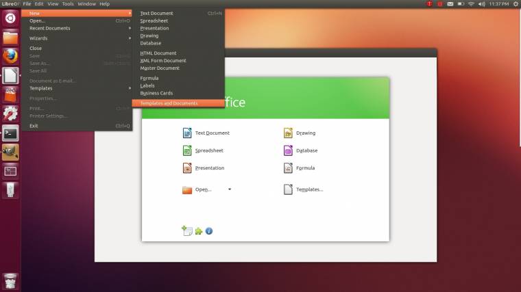 Működik az Ubuntu HUD LibreOffice támogatás