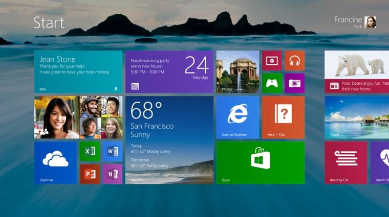 Íme a Windows 8.1 - egy lépés hátra, egy előre kép
