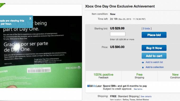 Xbox One - eladó achik az eBay-en bevezetőkép