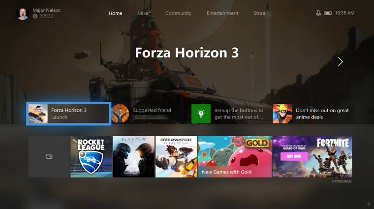 Xbox One - megint megváltozik a kezelőfelület bevezetőkép
