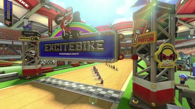 Mario Kart 8 - bemutatkozik az Excitebike Arena bevezetőkép