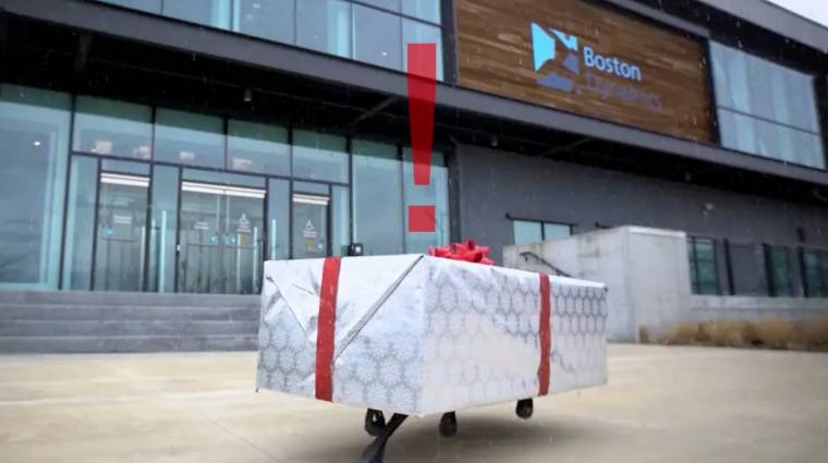 Karácsonyi ajándéknak álcázta magát a Boston Dynamics robotkutyája kép