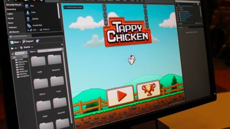 Tappy Chicken - az Unreal Engine 4-es Flappy Bird klón bevezetőkép