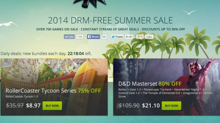 GOG.com Summer Sale - elindult a nyári leárazás bevezetőkép