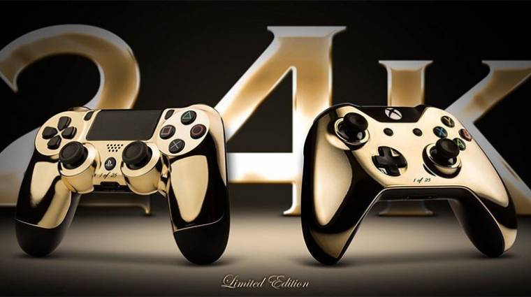 Arany kontrollerek PlayStation 4-hez és Xbox One-hoz - a gazdagok játékszere bevezetőkép