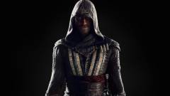 Assassin's Creed film - forgatási fotókon az Abstergo kép
