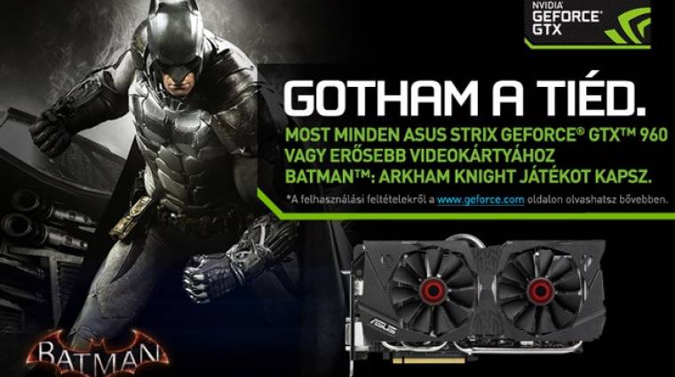 Vásárolj ASUS videokártyát ajándék Batman: Arkham Knight játékkal! bevezetőkép
