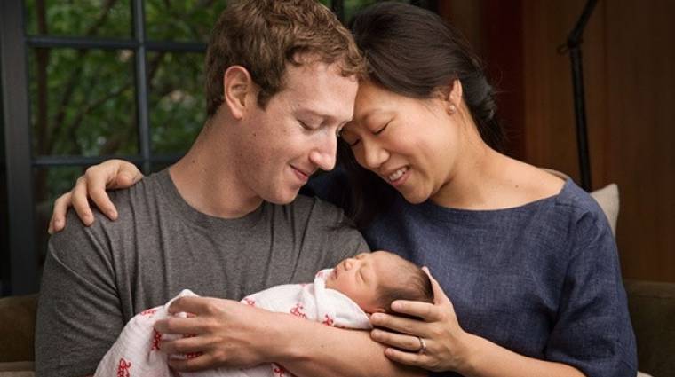 Megdöbbentő bejelentéssel ünnepelte lánya születését Mark Zuckerberg bevezetőkép