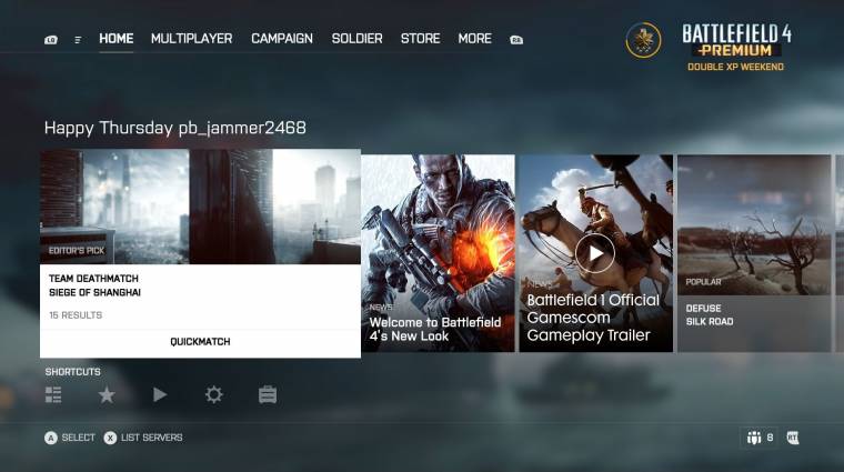 Battlefield 4 - teljesen átdolgozták a menürendszert konzolokon bevezetőkép