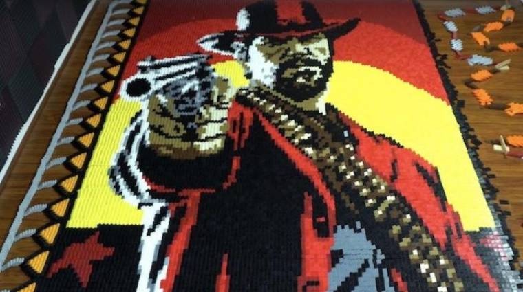 Így néz ki a Red Dead Redemption 2 főhőse 29 ezer dominóból kirakva bevezetőkép