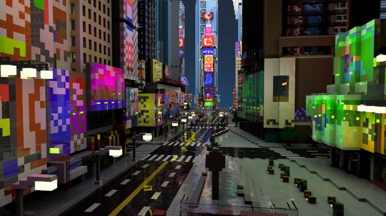 Minecraft - lenyűgöző a modderek által épített virtuális Times Square bevezetőkép