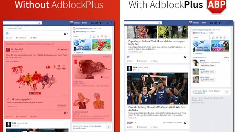 Az Adblock Plus leverte a Facebook reklámblokkoló korlátozásait bevezetőkép